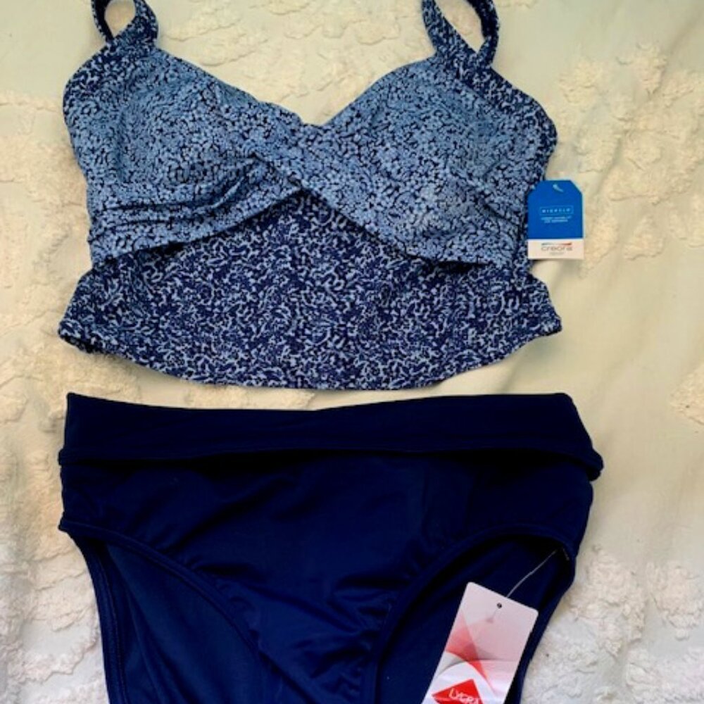 NWT LANDS END 2PC TANKINI TOP AND TUGLESS BOTTOMS
